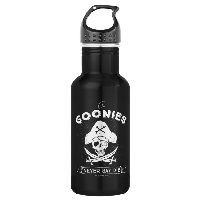 Bouteille D'eau Les Goonies "Ne jamais dire mourir" Pirate Badge (Devant)