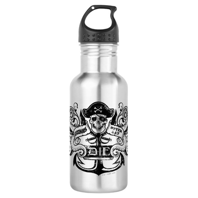 Bouteille D'eau Les Goonies "Never Say Die" Pirate Ancre Badge (Devant)