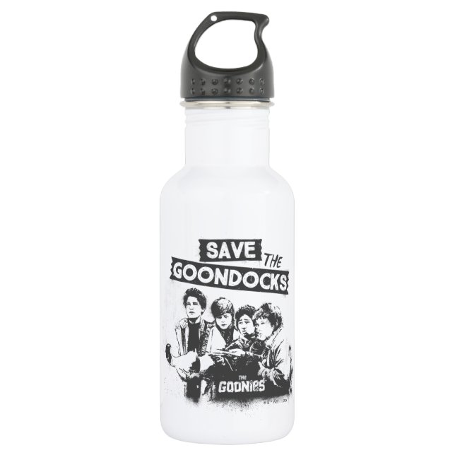 Bouteille D'eau Les Goonies "Sauvez Les Quais De Goon" (Devant)