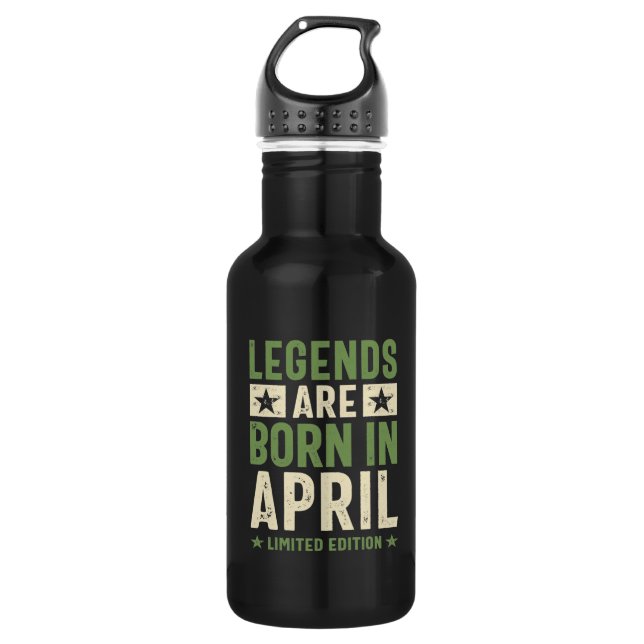 Bouteille D'eau Les légendes sont nées en Avril - Avril Anniversai (Devant)