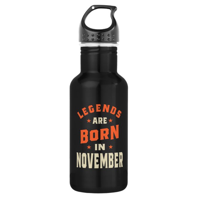 Bouteille D'eau Les légendes sont nées en Novembre - Novembre Anni (Devant)