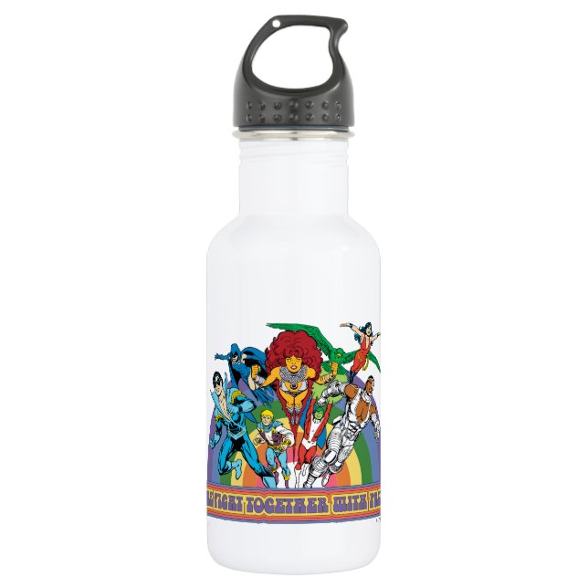 Bouteille D'eau Les nouveaux Titans Ados - Nous combattons avec fi (Devant)