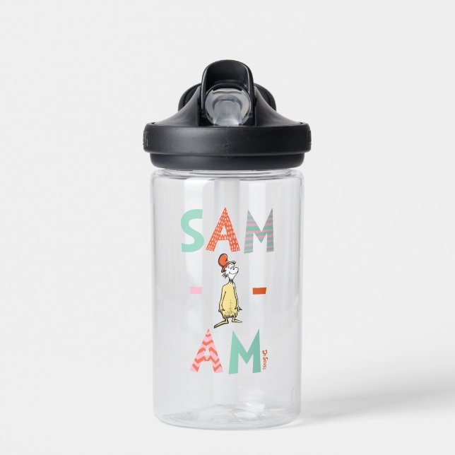 Bouteille D'eau Les œufs verts et le jambon | Sam-I-Am (Avant)