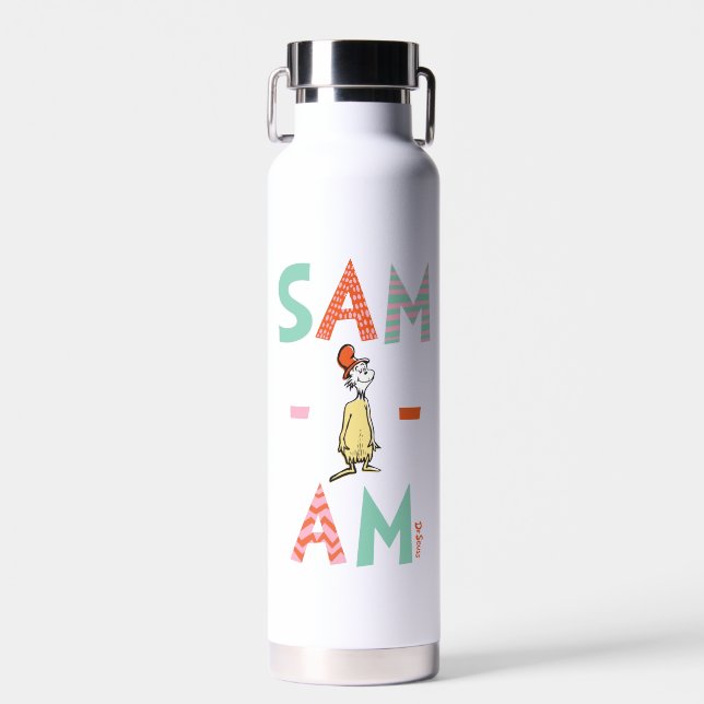 Bouteille D'eau Les œufs verts et le jambon | Sam-I-Am (Avant)
