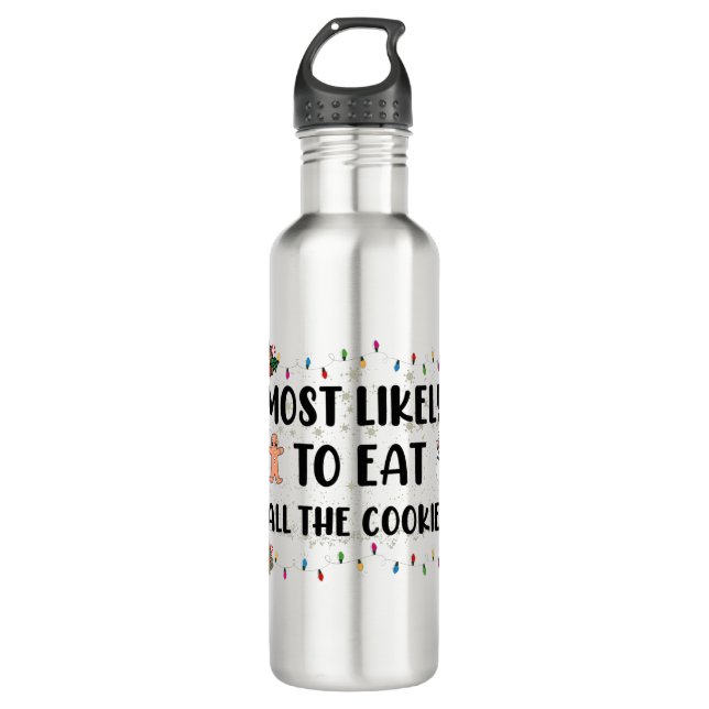 Bouteille D'eau Les Plus Susceptibles De Manger Tous Les Cookies H (Devant)