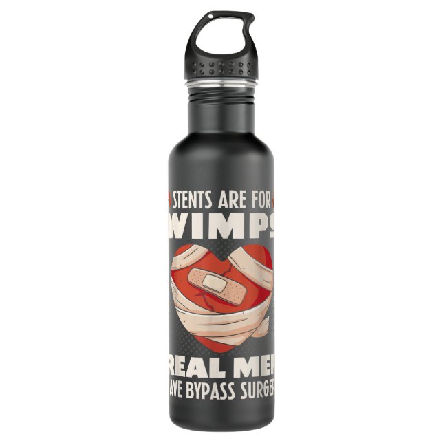 Bouteille D'eau Les Stants Sont Pour Les Wimps Les Véritables Homm (Devant)