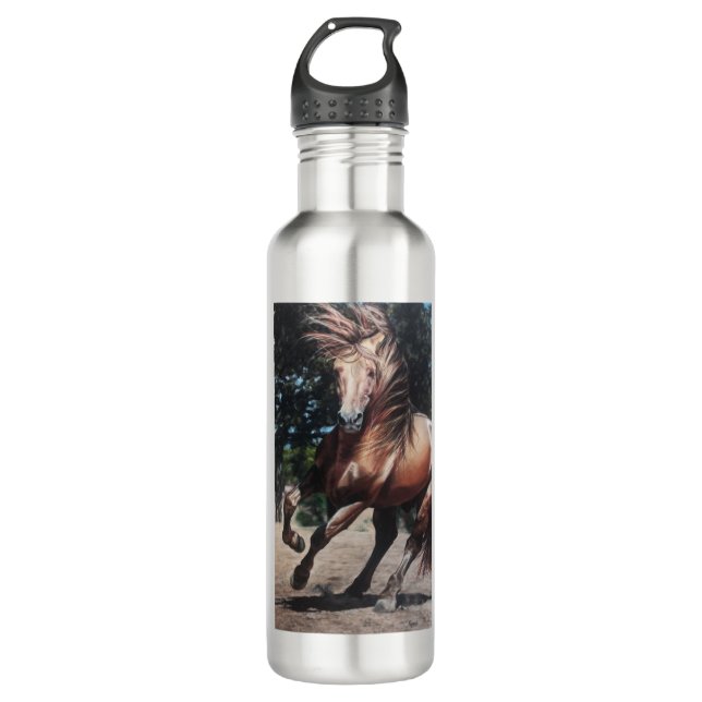 Bouteille D'eau L'étalon lusitano andalou du désert (Devant)