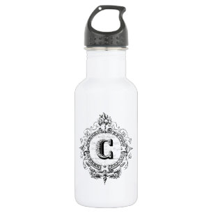Bouteille D'eau Lettre monographique vintage C