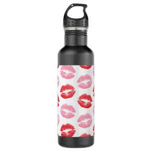 Bouteille D'eau Lèvres rouges et roses, Motif des lèvres, bâton à 