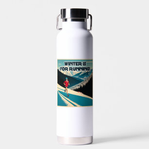 Bouteille D'eau L'Hiver Est Pour La Course