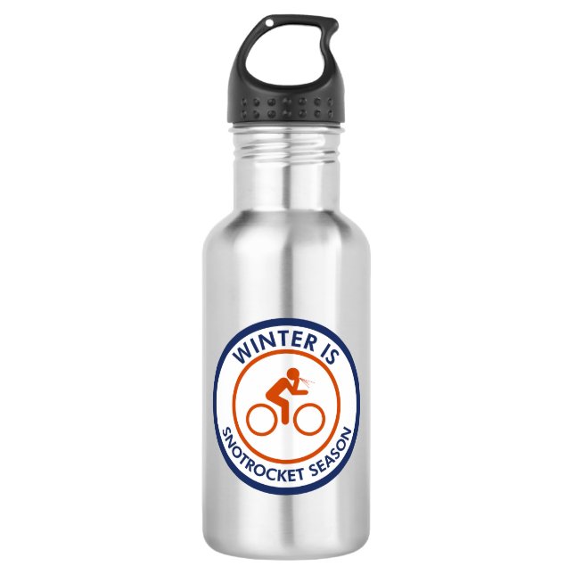 Bouteille D'eau L'Hiver Est Snot Rocket Saison Cyclisme (Devant)