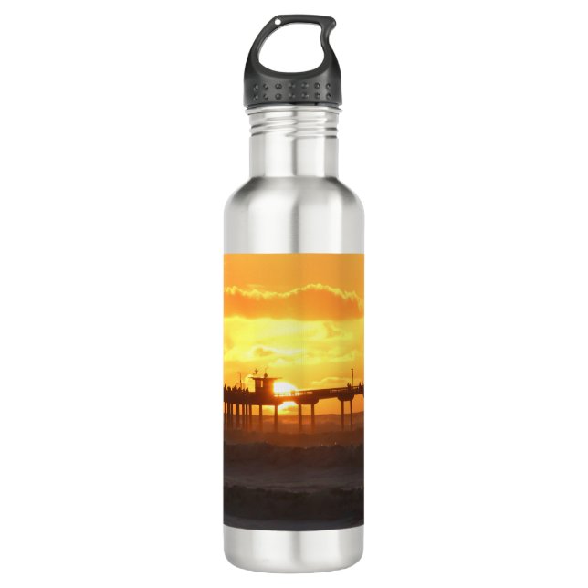 Bouteille D'eau L'homologue californien au coucher du soleil (Devant)