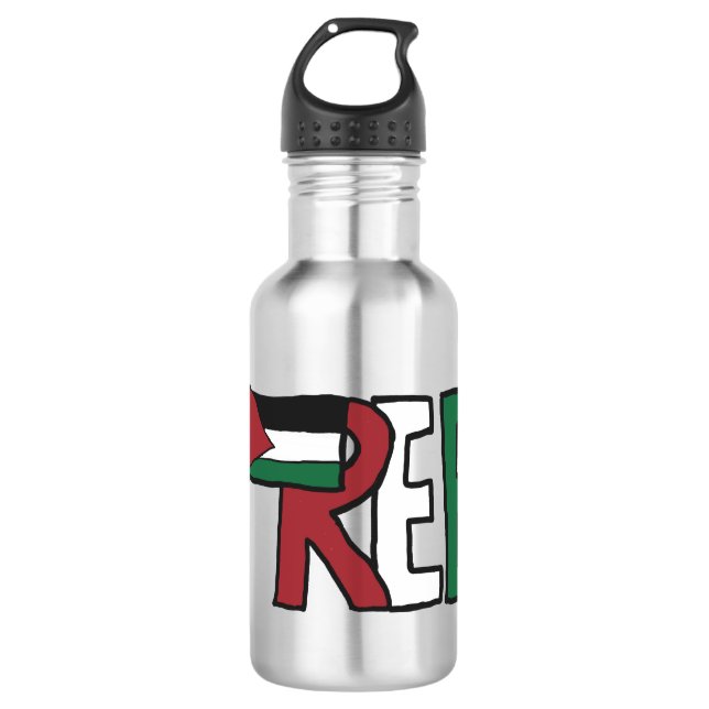 Bouteille D'eau Libérer la Palestine (Devant)