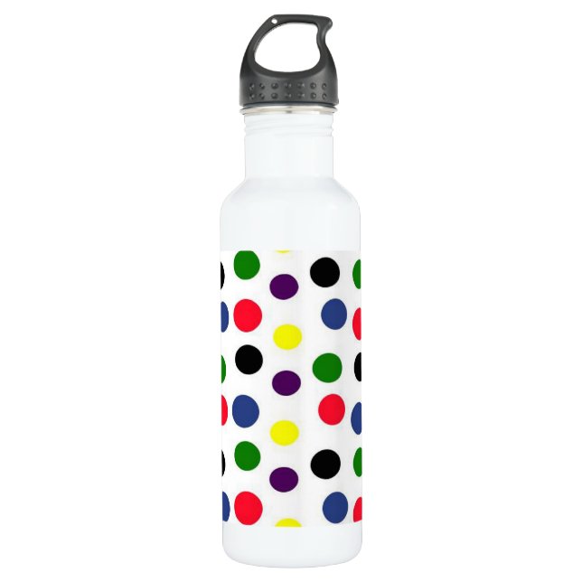 Bouteille D'eau Liberté colorée de points (Devant)