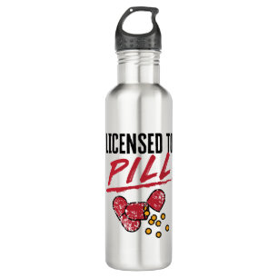 Bouteille D'eau Licence pour la pilule Pharmacien Graduation Grad
