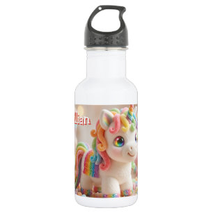 Bouteille D'eau Licorne Guimauve et Rêve de Bonbons Pastel