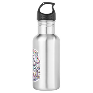 Bouteille D'eau Licorne Rendre La Vie Magique Typographie Vectorie