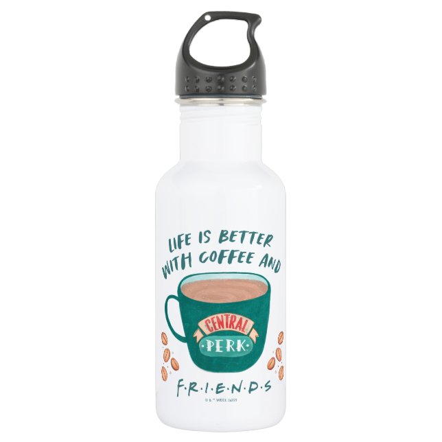 Bouteille D'eau Life is Better with Coffee and FRIENDS™ (Devant)