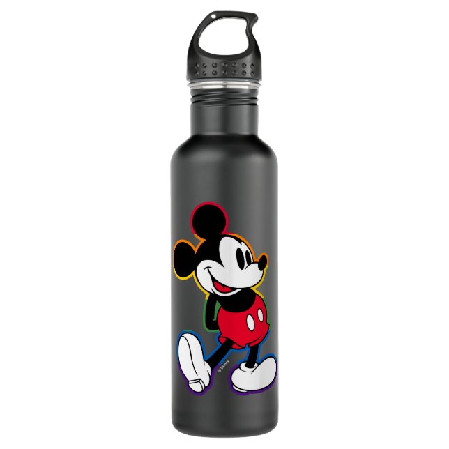 Bouteille D'eau Ligne Arc-en-ciel classique Mickey (Devant)