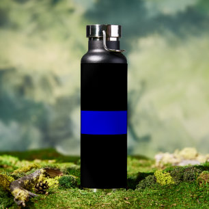 Bouteille D'eau Ligne Bleue Mince Soutien de police Thermal Tumble