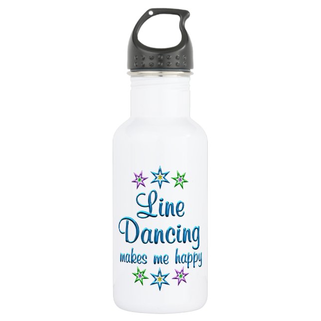 Bouteille D'eau Ligne danse heureuse (Devant)