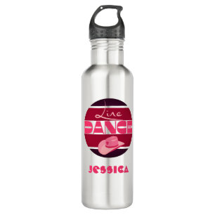 Bouteille D'eau Ligne danse Love Cowboyhat rose