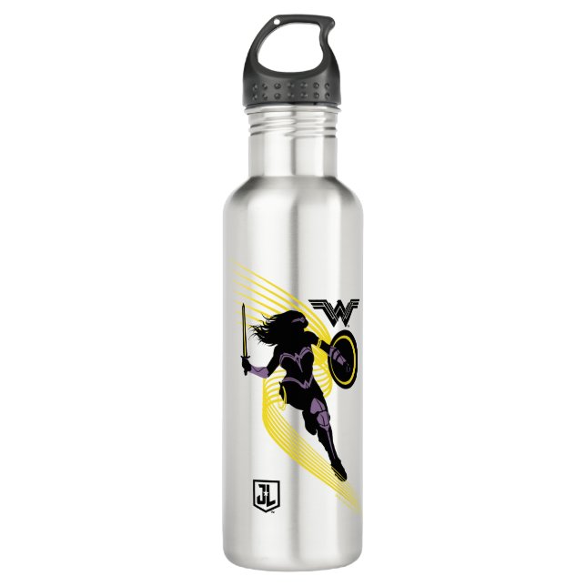 Bouteille D'eau Ligue de Justice | Wonder Woman Icon Silhouette (Devant)