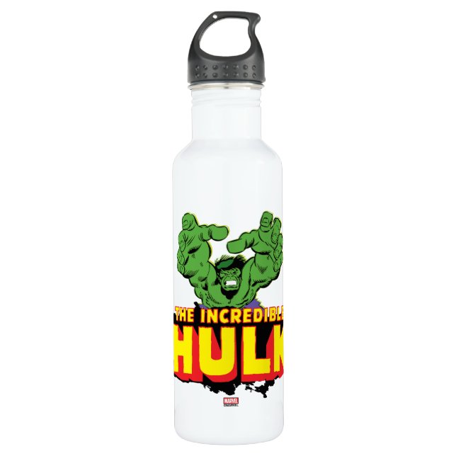 Bouteille D'eau L'incroyable logo Hulk (Devant)