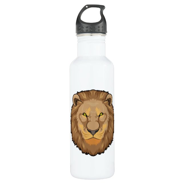 Bouteille D'eau Lion en colère (Devant)