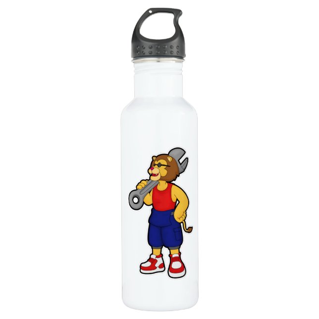 Bouteille D'eau Lion en mécanique avec clé (Devant)