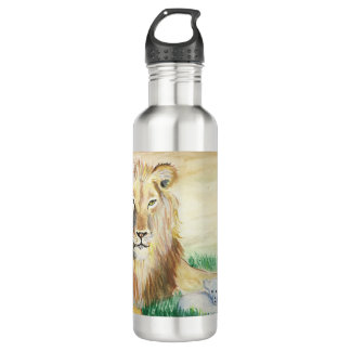 Bouteille D'eau Lion paradisiaque et agneau