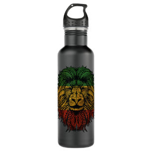 Bouteille D'eau Lion Rasta Roots Rock Reggae Design graphique