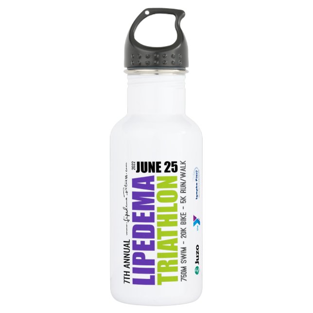 Bouteille d'eau Lipedema Triathlon (Devant)