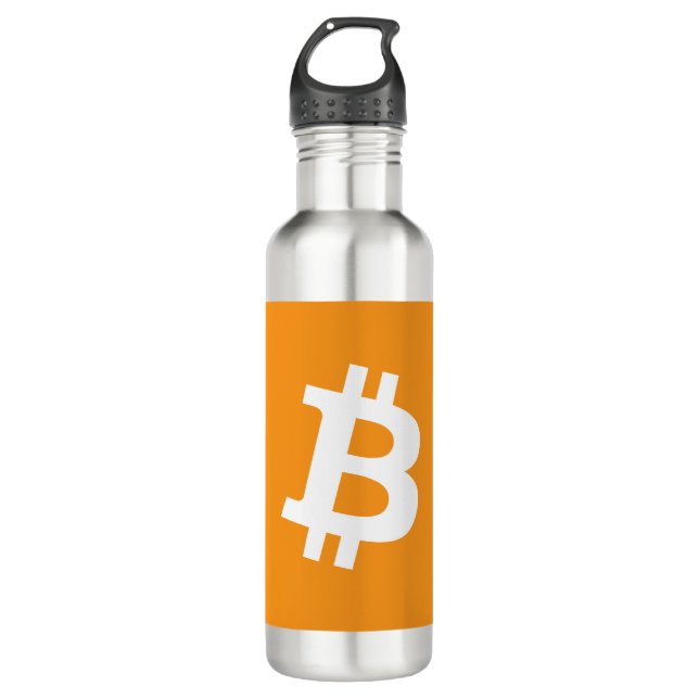 Bouteille D'eau Logo Bitcoin Cryptomonnaie (Devant)