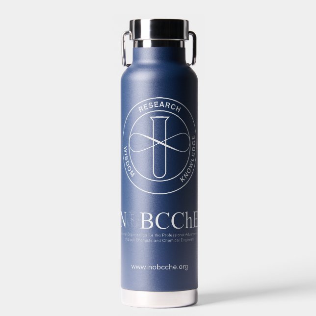 Bouteille D'eau Logo blanc NOBCChE isolé (Avant)