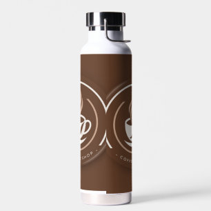 Bouteille D'eau Logo de café moderne minimaliste