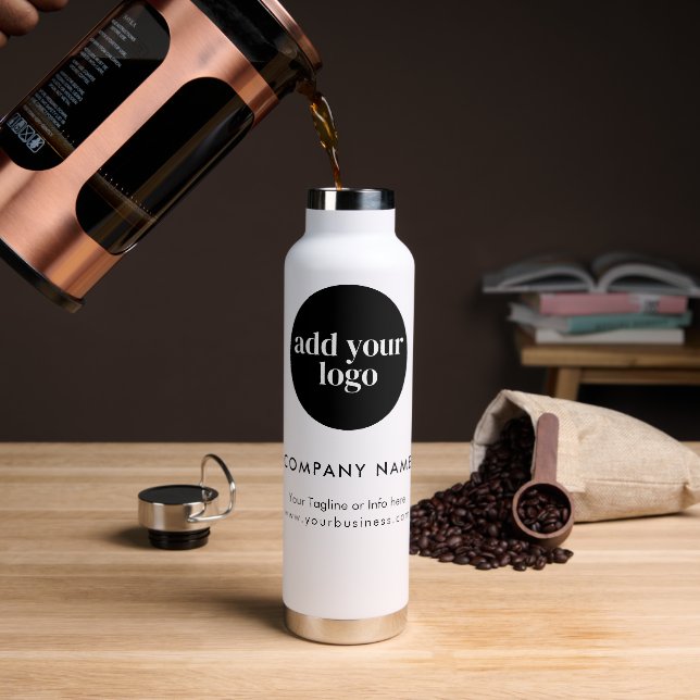 Bouteille D'eau Logo de l'entreprise moderne White (Gym)