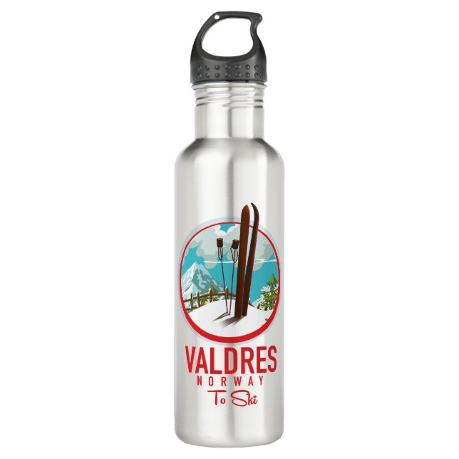 Bouteille D'eau Logo de ski de Valdres Norvège (Devant)