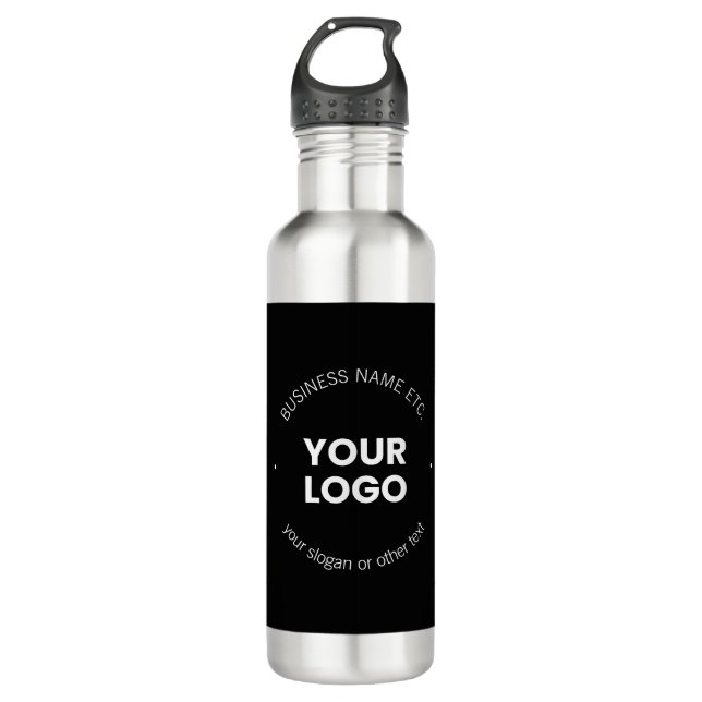 Bouteille D'eau Logo de votre entreprise et texte modifiable | Noi (Devant)