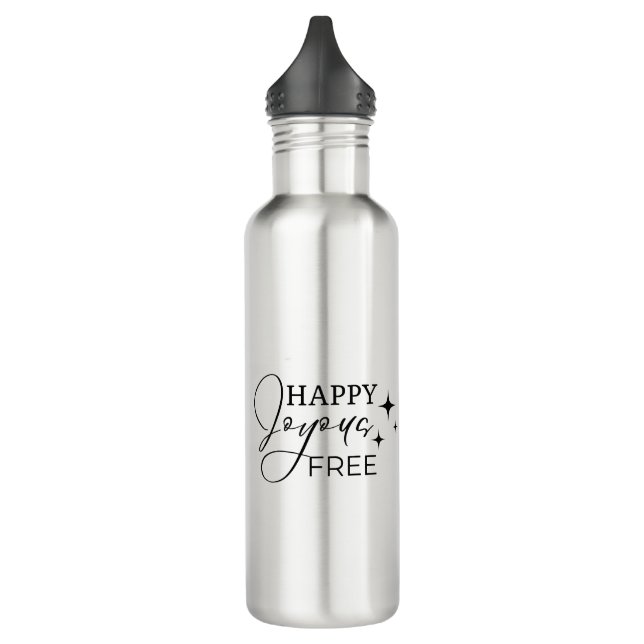 Bouteille D'eau Logo d'entreprise Bonne et joyeuse réunion libre s (Gauche)