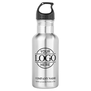 Bouteille D'eau Logo d'entreprise moderne en gris clair