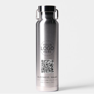 Bouteille D'eau Logo d'entreprise moderne et code QR personnalisé