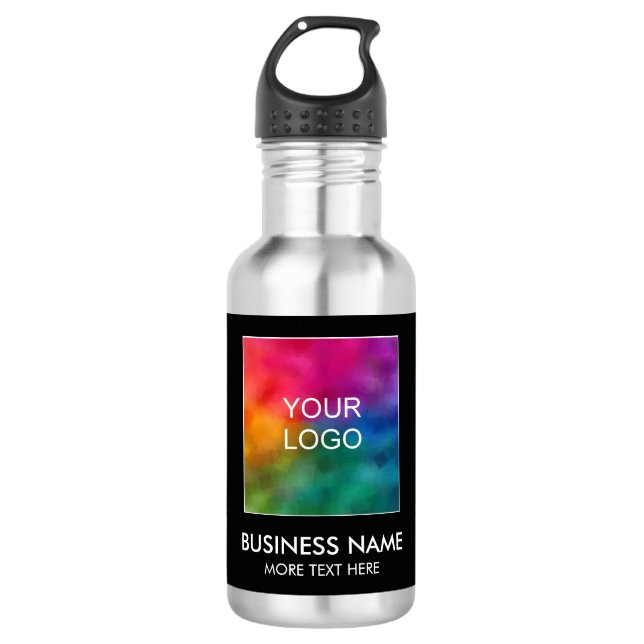 Bouteille D'eau Logo d'entreprise moderne personnalisé Modèle simp (Devant)