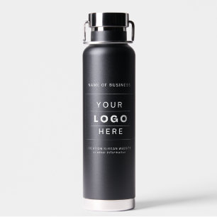 Bouteille D'eau Logo d'entreprise personnalisé noir et blanc