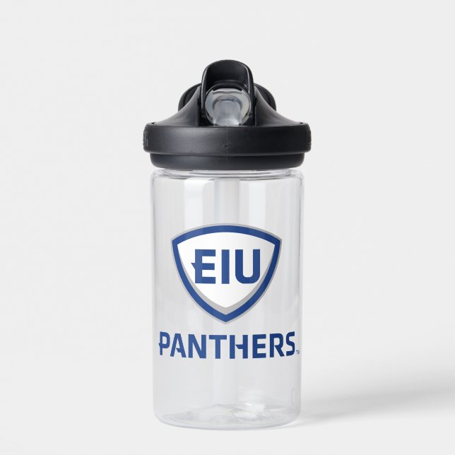 Bouteille D'eau Logo Eastern Illinois Panthers Shield & Wordmark (Avant)