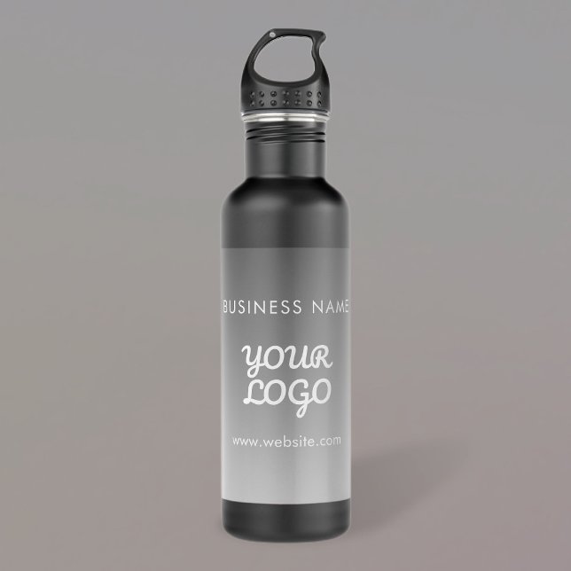 Bouteille D'eau Logo et texte promotionnels modernes | Couleur mod (Créateur téléchargé)