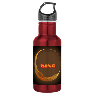 Bouteille D'eau Logo inspiré de la lune couleur rouge KING Parfait