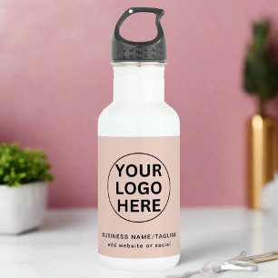 Bouteille D'eau Logo professionnel de marque rose pâle