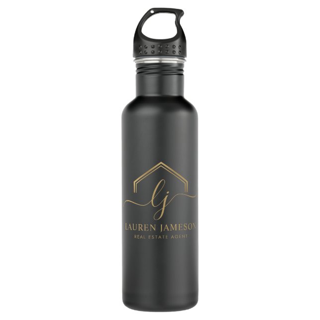 Bouteille D'eau Logo Promotionnel immobilier moderne (Devant)