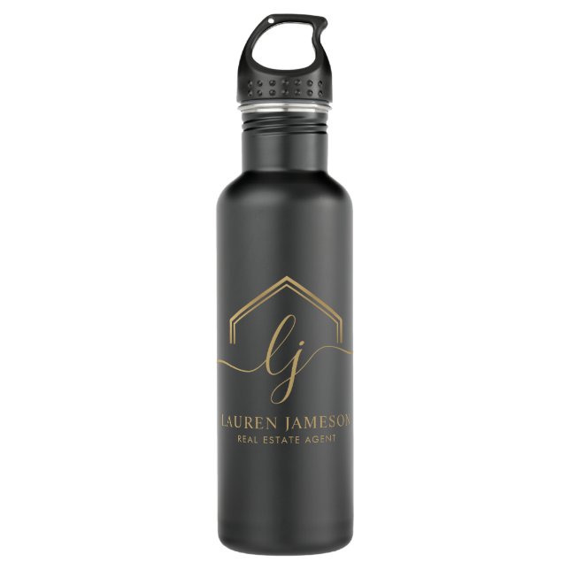 Bouteille D'eau Logo Promotionnel immobilier moderne (Devant)